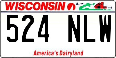 WI license plate 524NLW