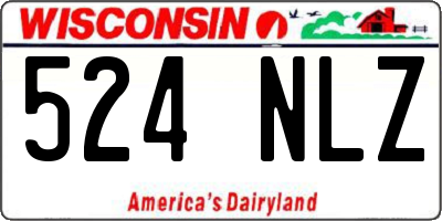 WI license plate 524NLZ
