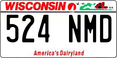 WI license plate 524NMD