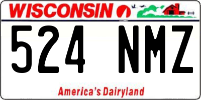 WI license plate 524NMZ