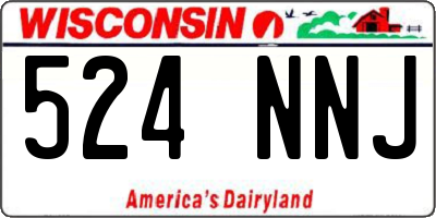 WI license plate 524NNJ
