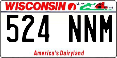 WI license plate 524NNM