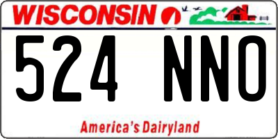 WI license plate 524NNO