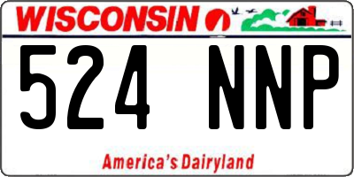WI license plate 524NNP