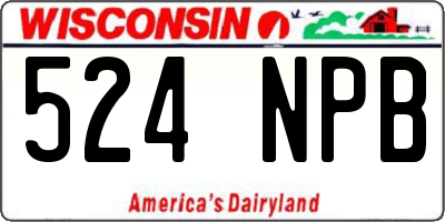 WI license plate 524NPB