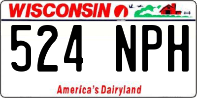 WI license plate 524NPH