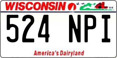 WI license plate 524NPI