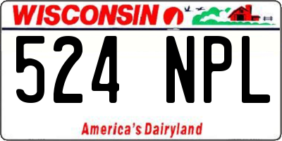 WI license plate 524NPL