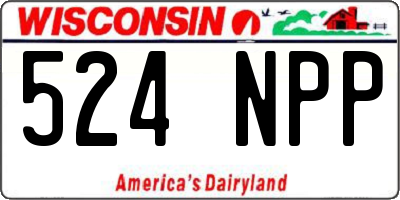 WI license plate 524NPP