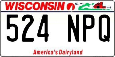 WI license plate 524NPQ