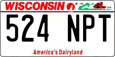 WI license plate 524NPT
