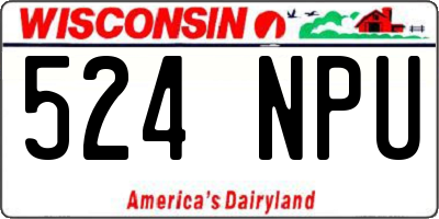 WI license plate 524NPU