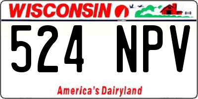 WI license plate 524NPV