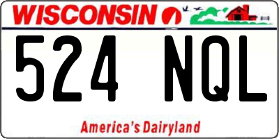 WI license plate 524NQL