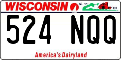 WI license plate 524NQQ