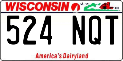 WI license plate 524NQT