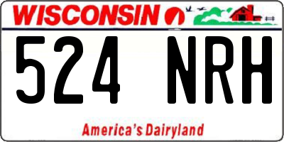 WI license plate 524NRH