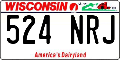 WI license plate 524NRJ