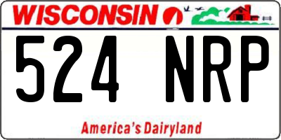 WI license plate 524NRP