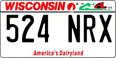 WI license plate 524NRX