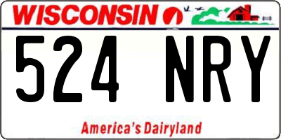 WI license plate 524NRY