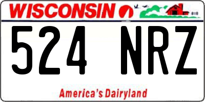 WI license plate 524NRZ