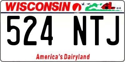 WI license plate 524NTJ
