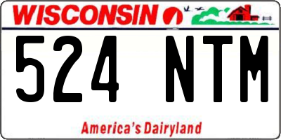 WI license plate 524NTM
