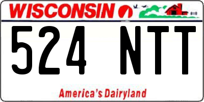 WI license plate 524NTT