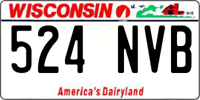 WI license plate 524NVB