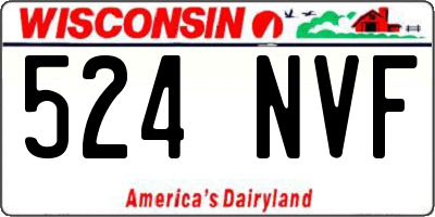 WI license plate 524NVF