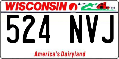 WI license plate 524NVJ