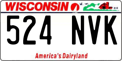 WI license plate 524NVK