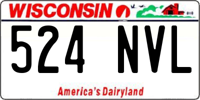 WI license plate 524NVL
