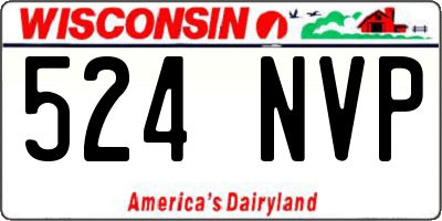 WI license plate 524NVP