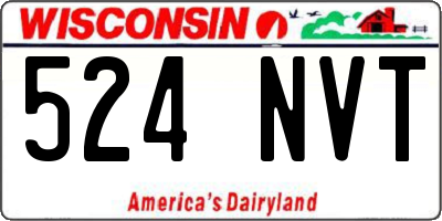 WI license plate 524NVT