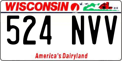 WI license plate 524NVV