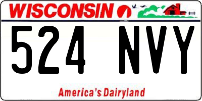 WI license plate 524NVY