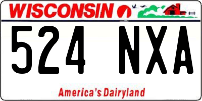 WI license plate 524NXA