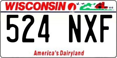 WI license plate 524NXF