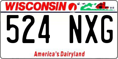 WI license plate 524NXG