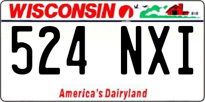 WI license plate 524NXI