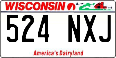 WI license plate 524NXJ