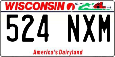 WI license plate 524NXM
