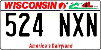 WI license plate 524NXN