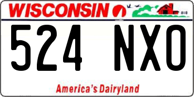 WI license plate 524NXO