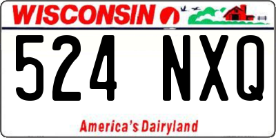 WI license plate 524NXQ