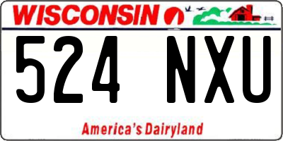 WI license plate 524NXU