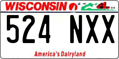 WI license plate 524NXX