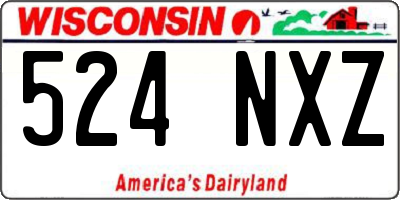 WI license plate 524NXZ